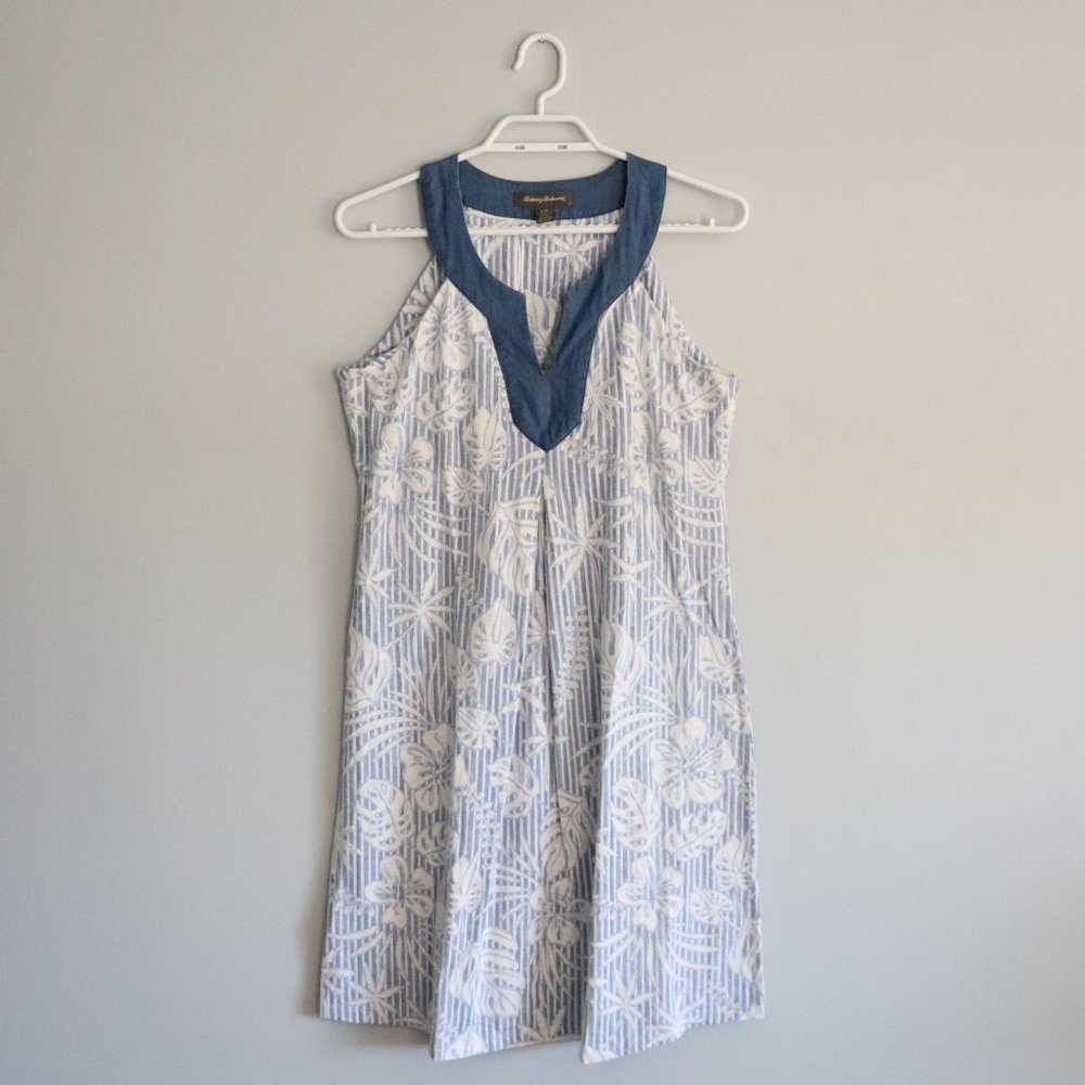 Tommy Bahama Women's Sz S Monstera Mash Sleeveless‎ Tropical Beach Dress